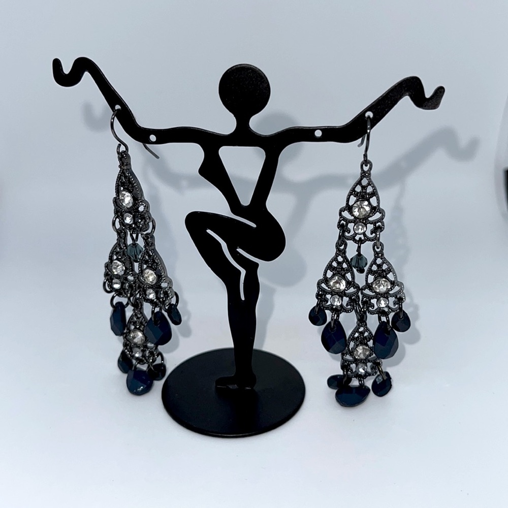 Navy Blue Earrings 2”